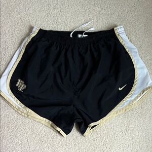 Nike Women's Wake Forest Black and Gold Trim Athletic Shorts
